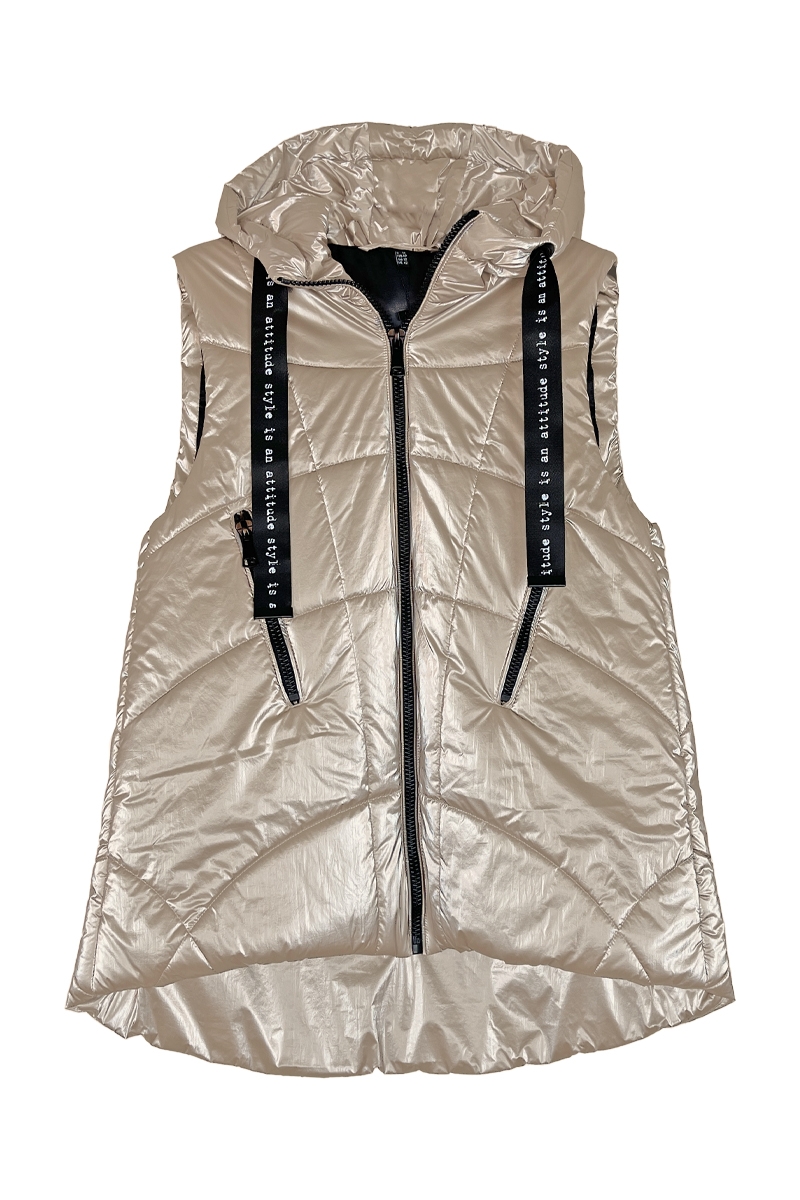 Steppweste Metal-Look