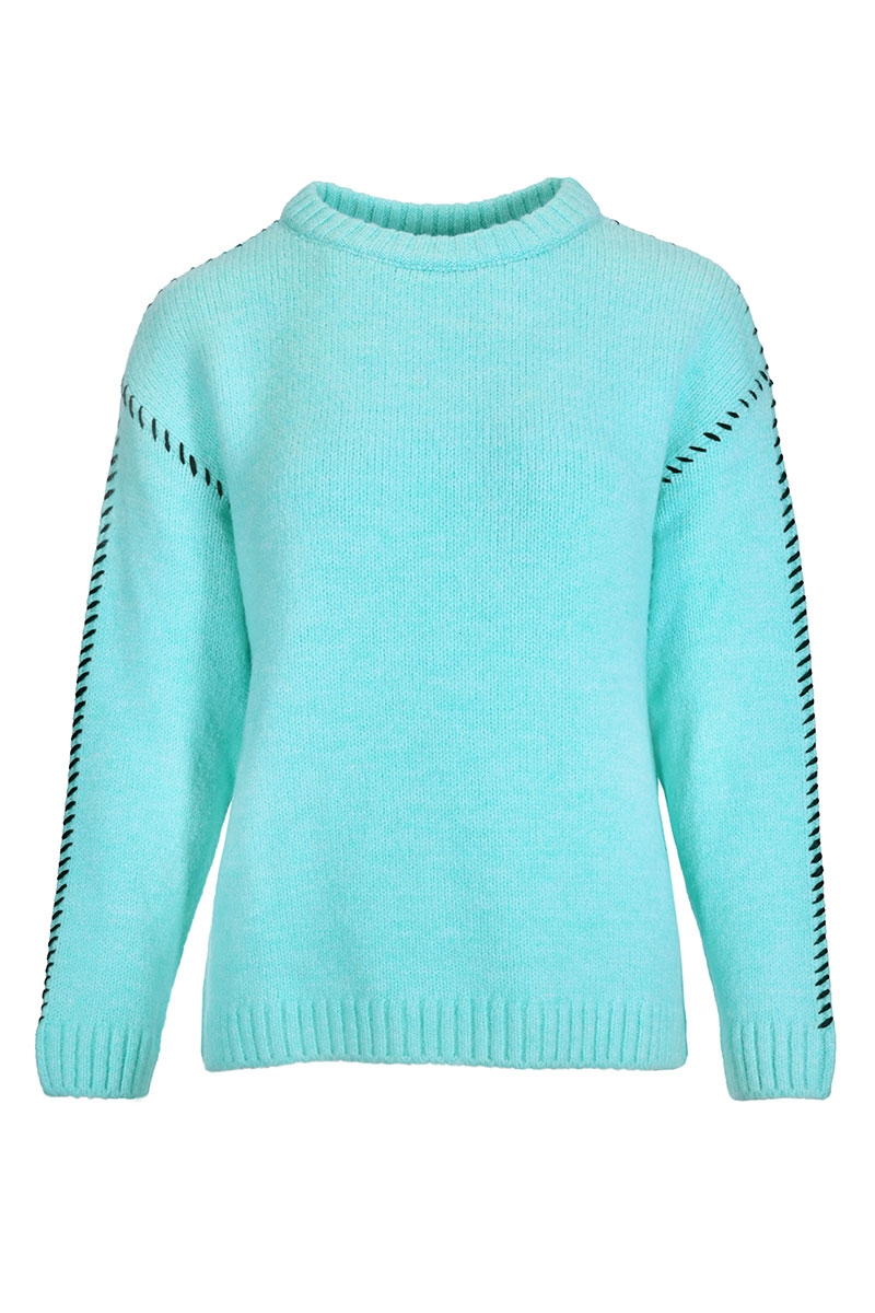 Pullover mit Handstich