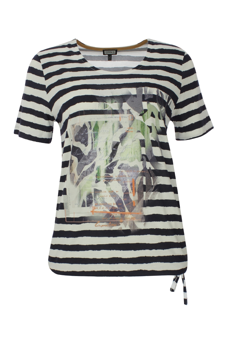 Florales Ringelshirt