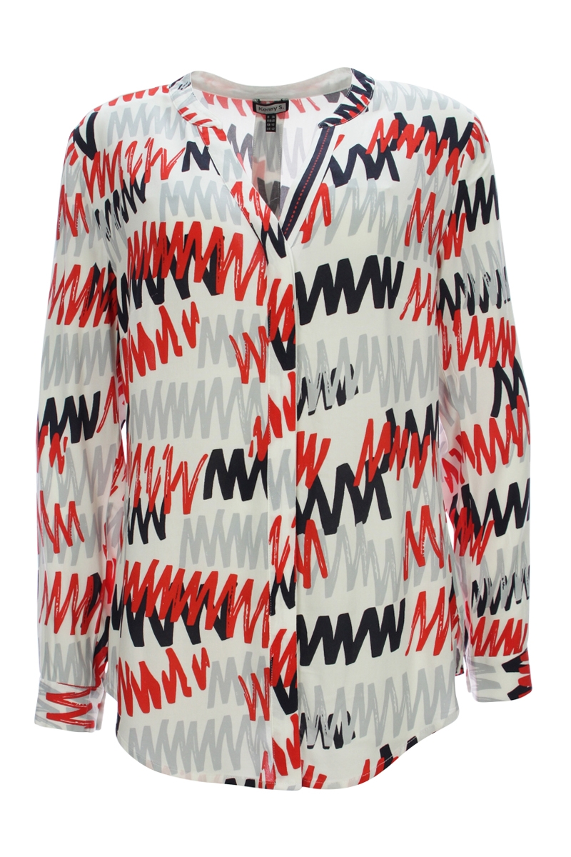 Gemusterte Longbluse