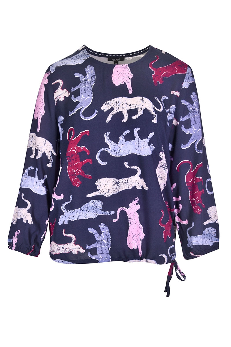 Bluse mit Leoparden-Print