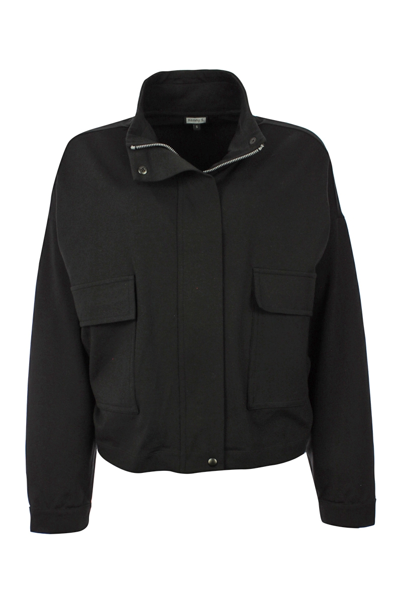 Boxy Jacke mit Stehkragen