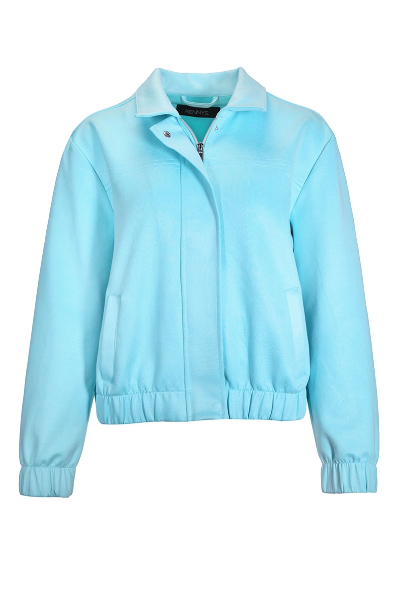 Jacke im Velours-Look