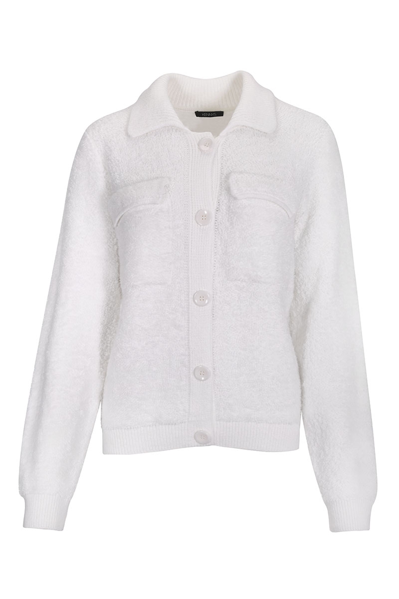 Strickjacke mit Kragen