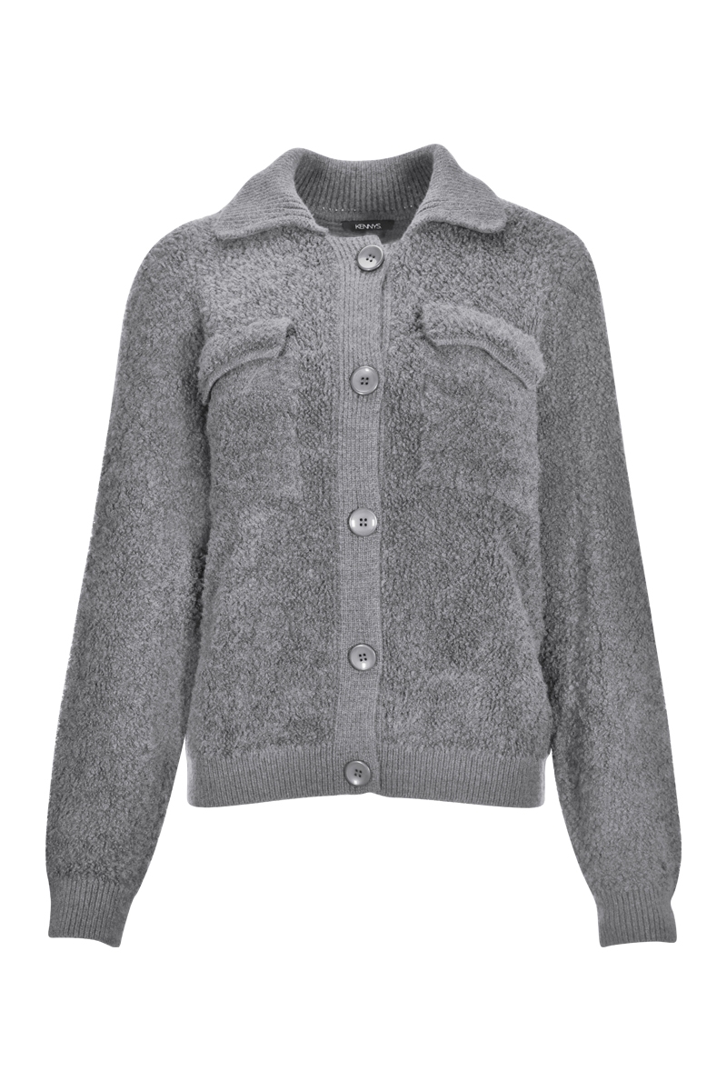 Strickjacke mit Kragen