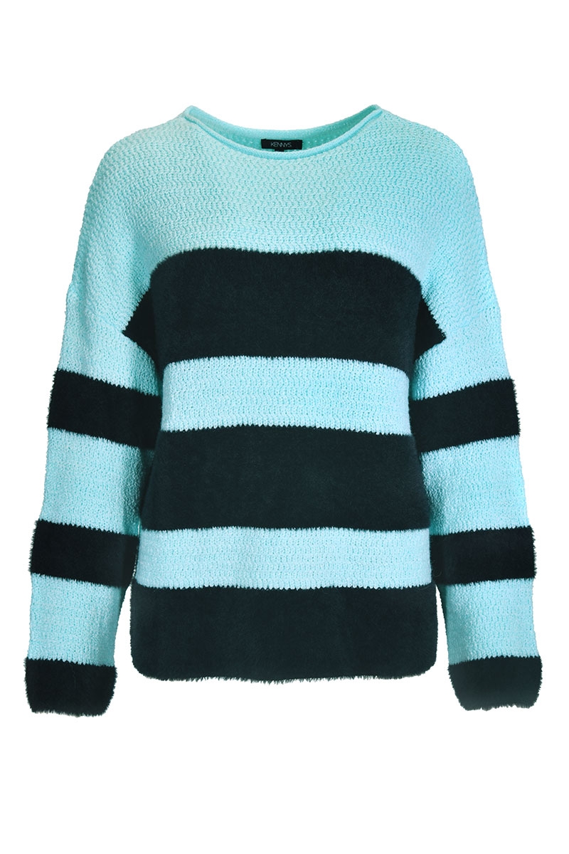 Blockstreifen-Pullover