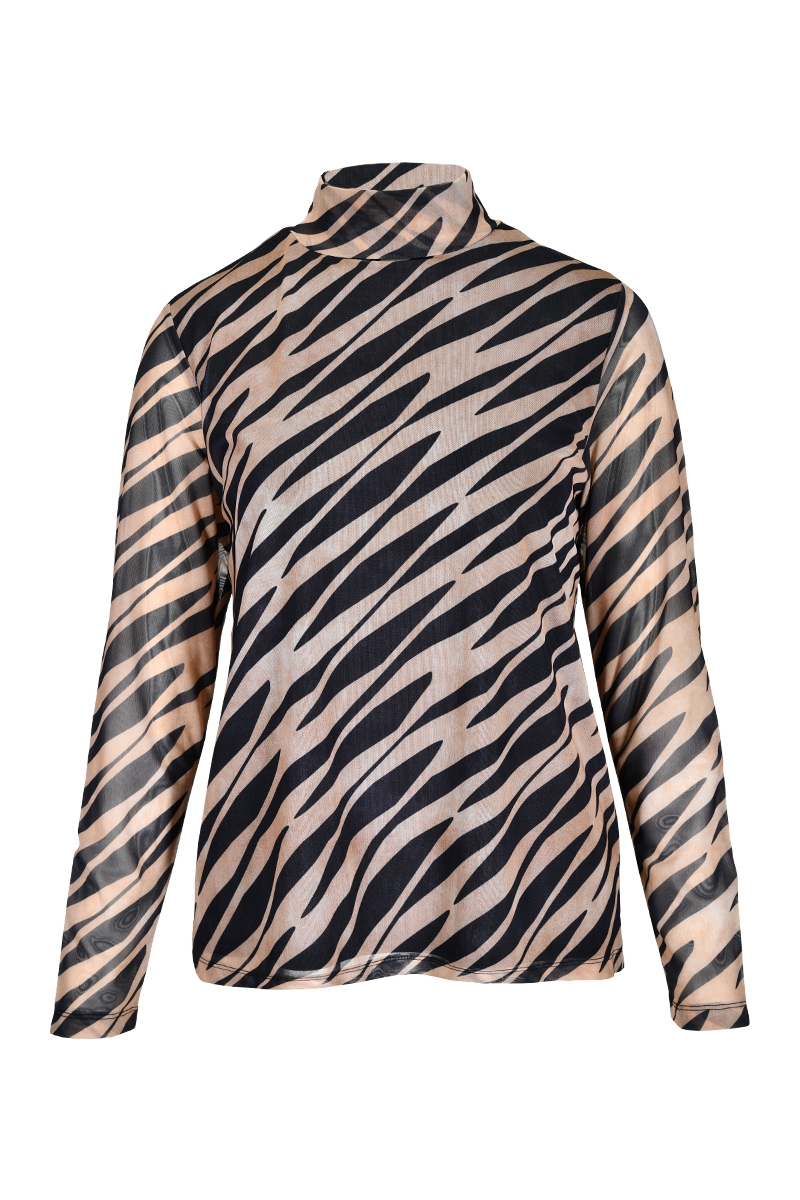 Turtle-Neck Shirt Mesh