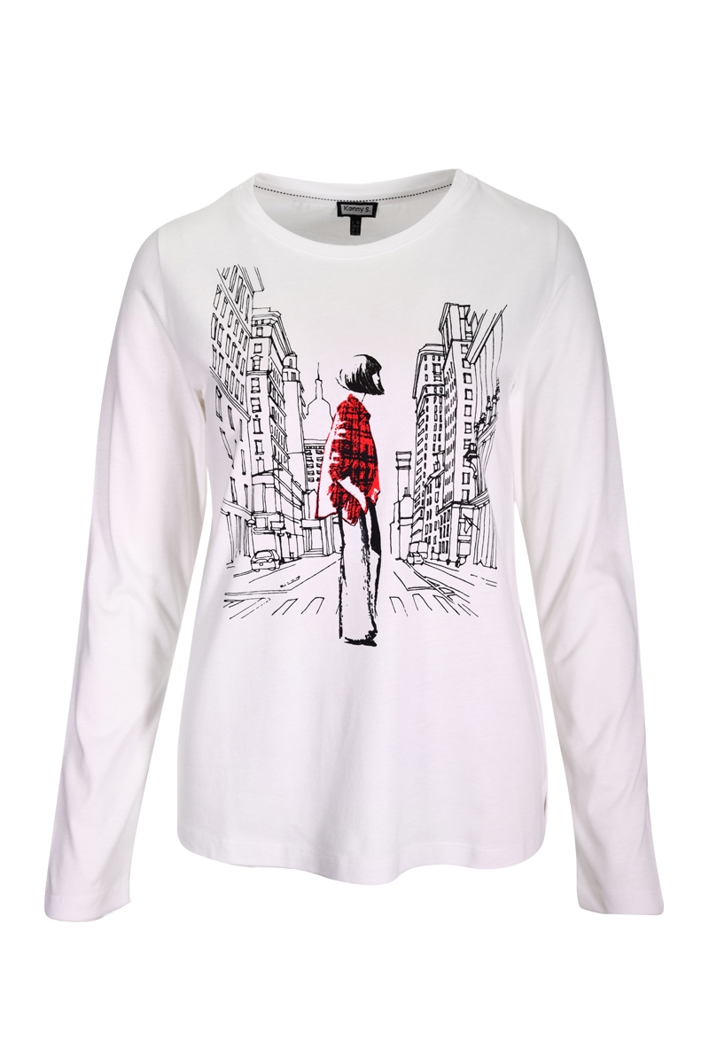 Shirt mit Frauenmotiv