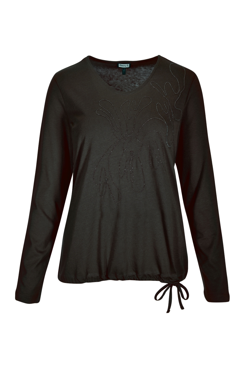 Shirt mit Perlenmotiv