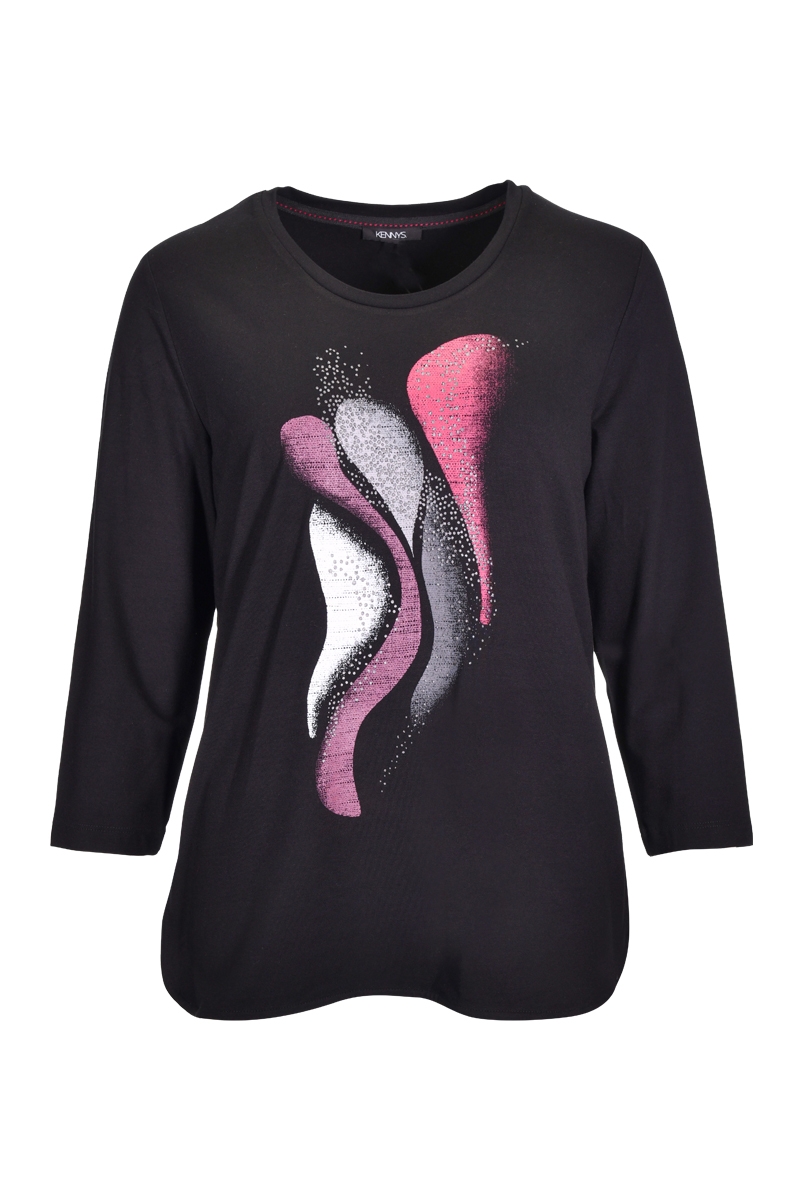 Shirt mit Wellendruck