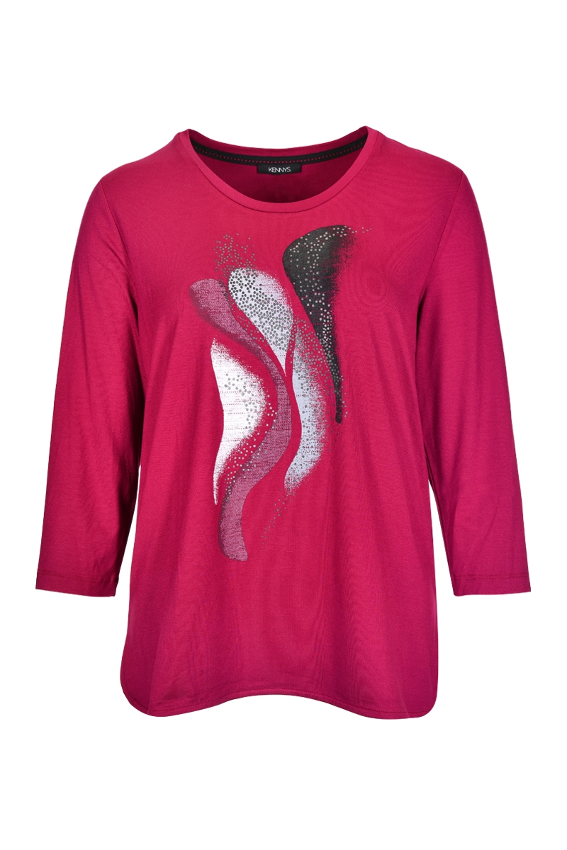 Shirt mit Wellendruck