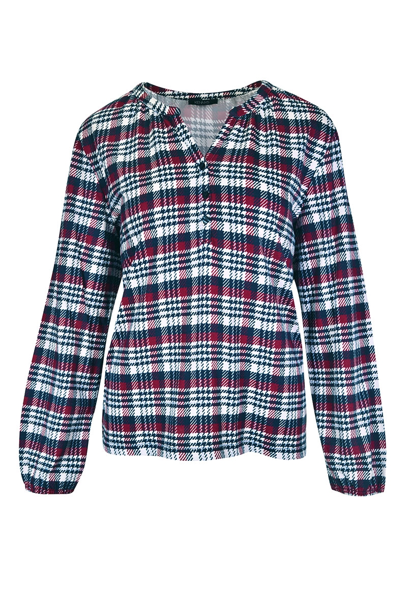 Karo-Shirt mit Leiste