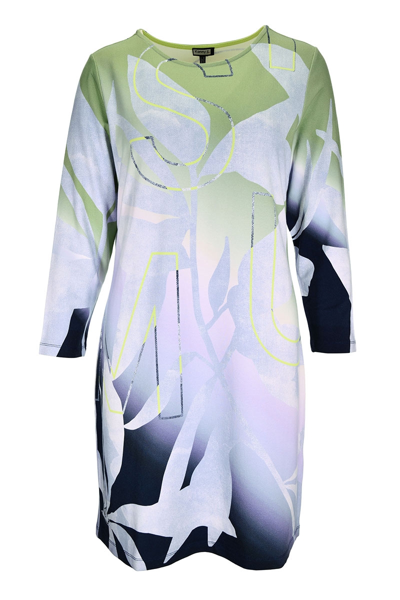 Kleid mit Blätterprint