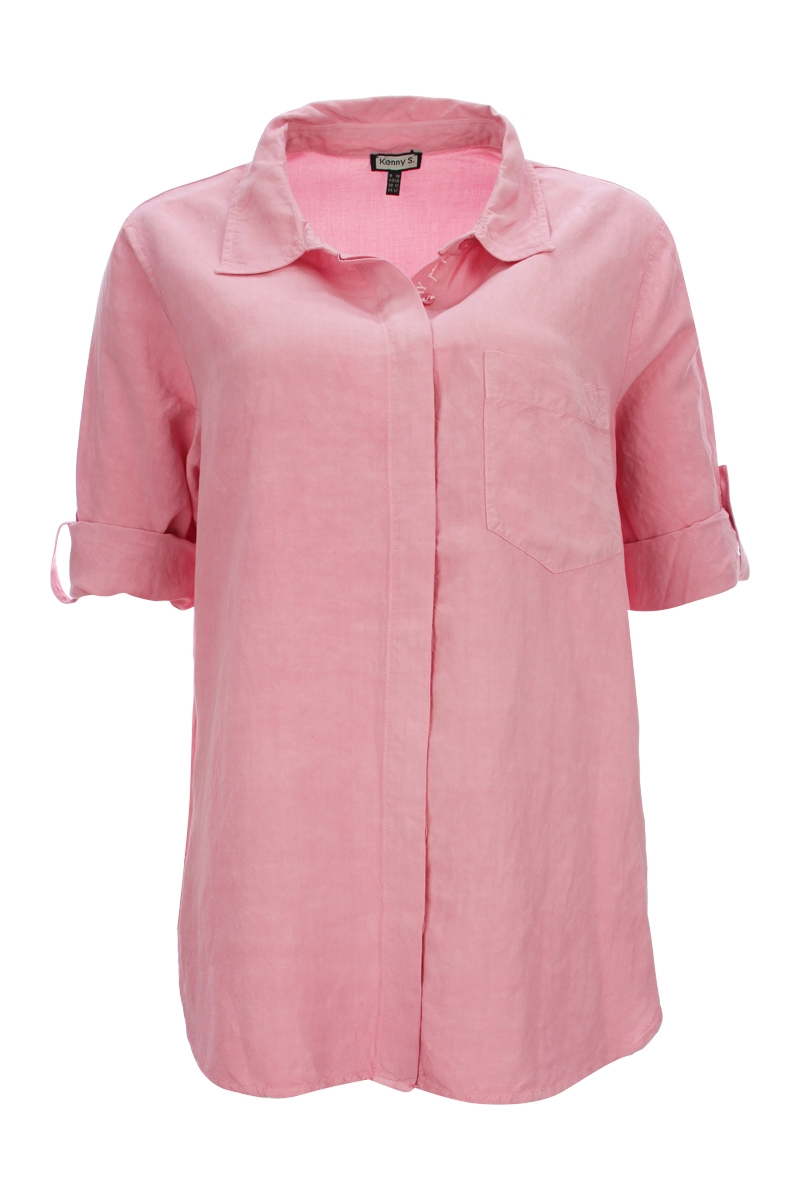 Kragenbluse mit Tasche