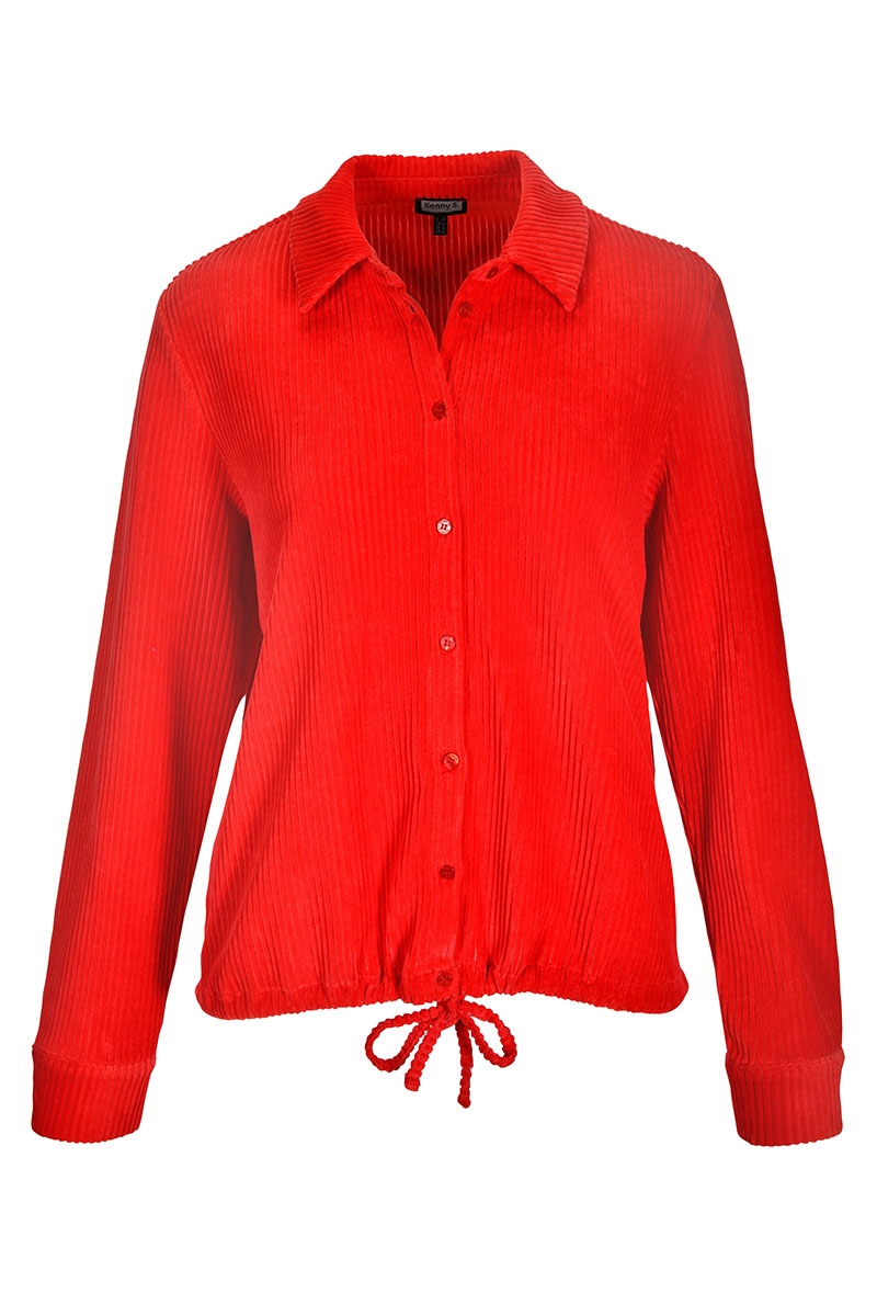 Cord-Jersey-Bluse