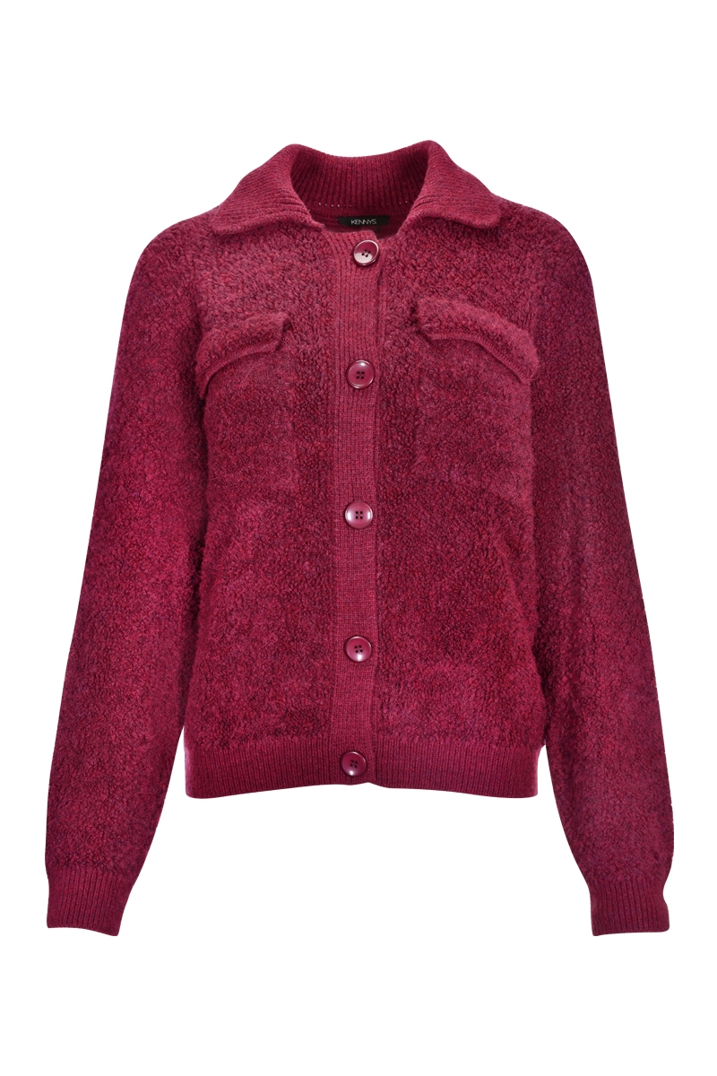 Strickjacke mit Kragen